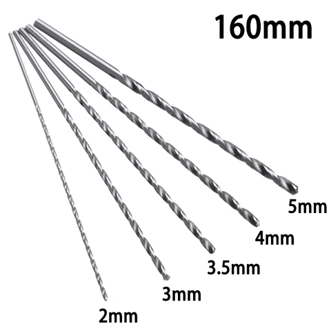 1pc Mayitr HSS Auger Twist Drill Bit Set 2/3/3.5/4/5 mm Diameter160mm Extra Long Straight Shank Drill Bits for Electric Drills ► Photo 1/6