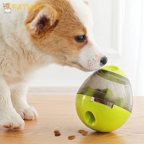 FATHIN Interactive Dog Food Treat Ball Bowl Toy Funny Pet Shaking Leakage Food Container Puppy Cat Slow Feed Pet Tumbler Toy ► Photo 1/1