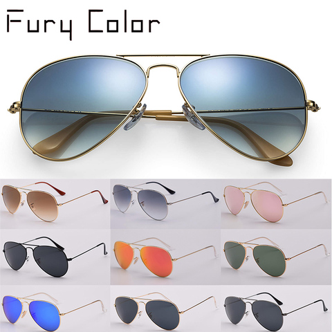 G15 glass lens design women men 3025 aviation Sunglasses gradient lenses sun glasses UV400 feminin brand new oculos vintage ► Photo 1/6