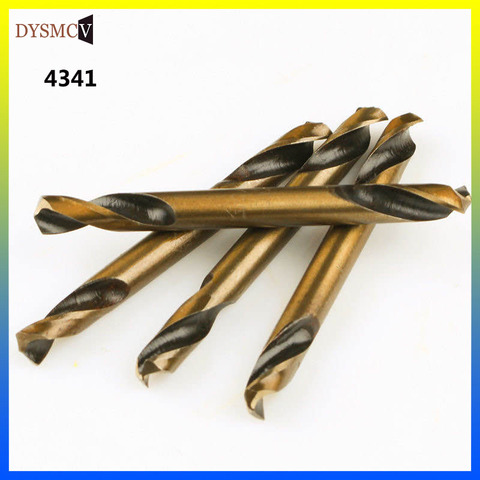 10PCS 3.0mm- 3.2mm 3.5mm 4.0mm 4.5mm 5.1mm5.2mm5.5mm 6.0mm 4341HSS-CO cobalt drill double-head twist drill for stainless steel ► Photo 1/6