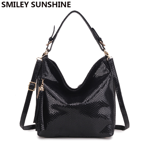 High Quality Leather Women Handbag Hobo Tassel Women Shoulder Bag Big Black Ladies Hand Bag Female Crossbody Bags for women 2022 ► Photo 1/6