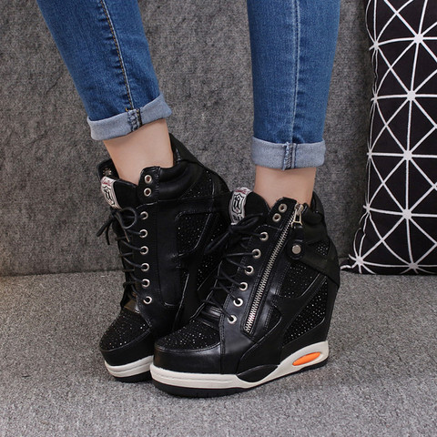 shoes Women's Sneakers With Platform Woman Shoes Luxury Wedge Basket 2022 Womens Trainers Thick Fashion High Casual Running Low ► Photo 1/6