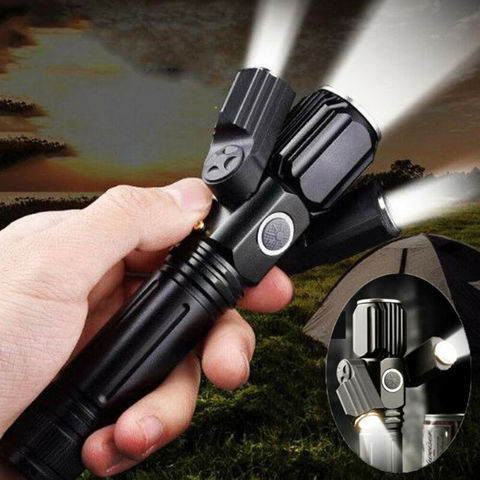 PYMH 20000LM Police Tactical Military LED Lamp Flashlight Torch T6 LED 3 Modes 18650 Flashlight Zoomable 3 Head Light ► Photo 1/6