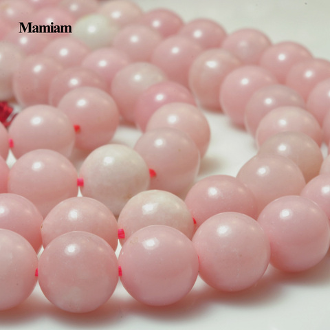 Mamiam Natural A Pure Pink Opal Beads 8mm Smooth Loose Round Stone Diy Bracelet Necklace Jewelry Making Gemstone Gift Design ► Photo 1/5