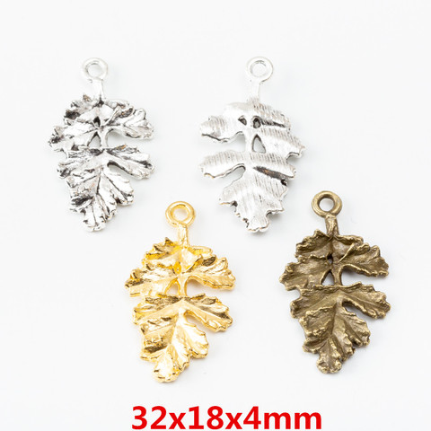 10 pcs Vintage Ancient leaves zinc alloy charms pendant suitable for DIY Bracelet Necklace metal jewelry accessories 6203 ► Photo 1/4