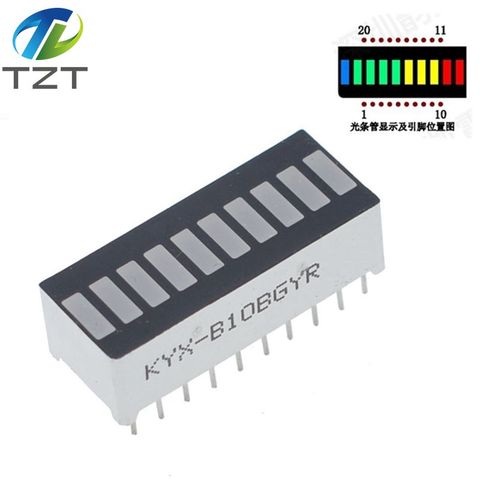 LED Display Module 10 Segment Bargraph Light Display Module Bar Graph Ultra Bright Red Yellow Green Blue Colors Multi-color ► Photo 1/5