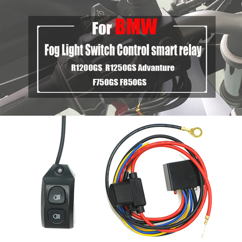 For BMW R1200GS R1250GS ADV R 1250 GS LC Adventure F850 F750GS Handle Fog Light Switch Control Button Smart Relay Wiring Harness ► Photo 1/6