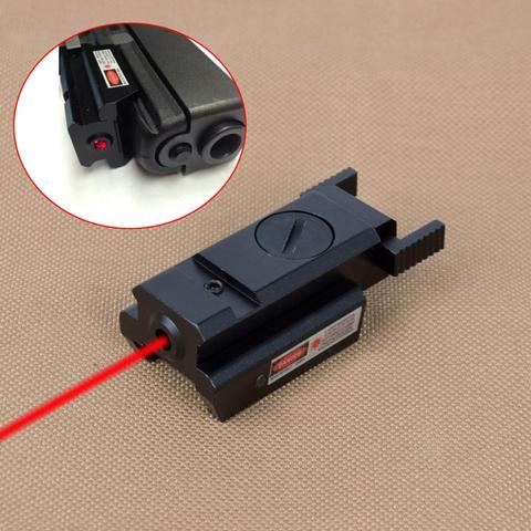 Tactical Powerful Mini Red Dot Laser Sight For Airsoft Pistol Gun With 20mm Weaver Picatinny Rail For Air Gun Glock 17 19 22 23 ► Photo 1/5