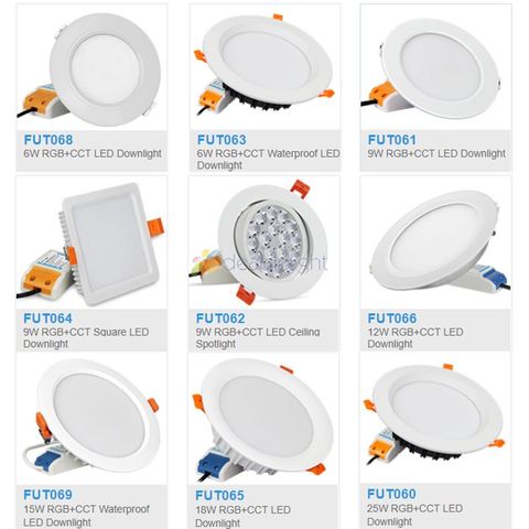 MiBoxer 6W 9W 12W 15W 18W RGB+CCT LED Downlight Dimmable FUT062 FUT063 FUT064 FUT065 FUT066 FUT068 FUT069 ► Photo 1/6