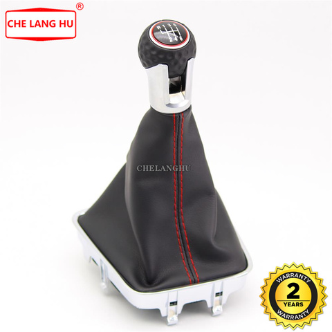 For VW Tiguan 2012 2013 2014 2015 2016 2017 2022 Car-styling 6 Speed Gear Stick shift knob With Leather Boot ► Photo 1/6