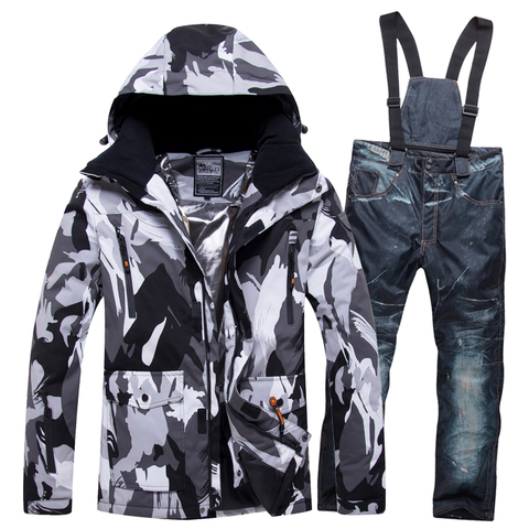 2022 NEW Lover Men And Women Windproof Waterproof Thermal Male Snow Pants sets Skiing And Alpine  Ski Suit men Jackets ► Photo 1/6