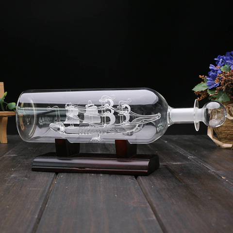 2022 New Year Present Ship in Glass Bottle Put In Office Desktop Vintage Home Craft Decoration Accessories escritorio ► Photo 1/1