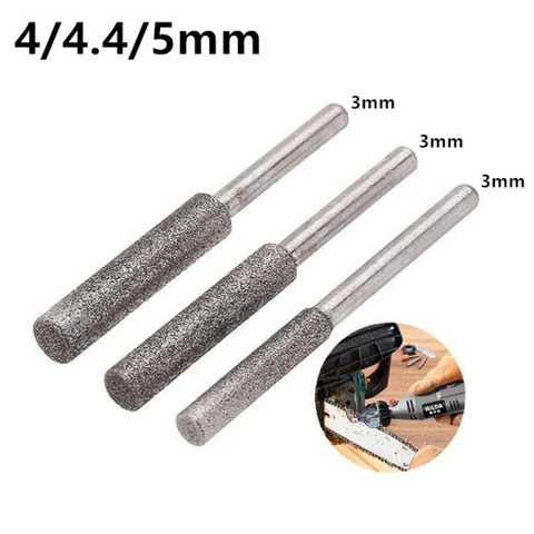 HILDA 3mm Shank 4/4.4/5mm Diamond Grinding Head Polishing Tool for Chain Saw Sharpening ► Photo 1/6