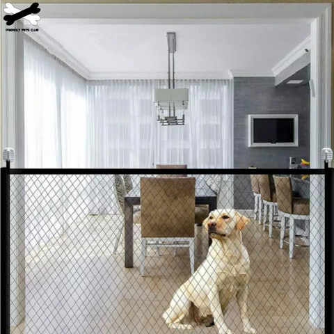 Portable Folding Mesh Fence For Dog Safety Gates Baby Safe Guard Pet Accessories Install Anywhere Indoor Stairs ► Photo 1/6