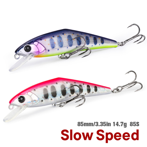 TSURINOYA DW99 Slow Speed Sinking Minnow 85mm 14.7g  Fishing Lure Trout Artificial Hard Bait Stream Perch Jerkbait Wobbler ► Photo 1/6