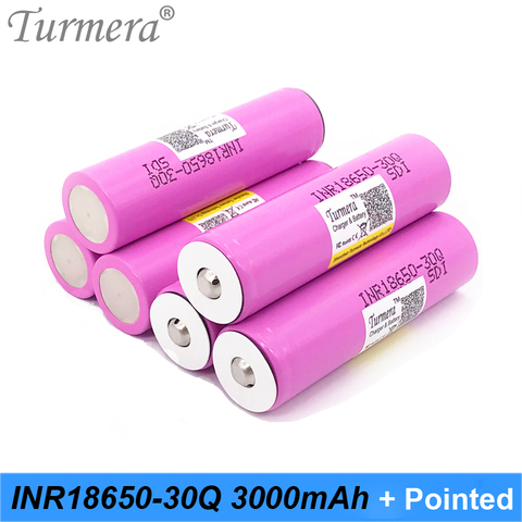 original 18650 Battery 3000mah INR18650-30Q 15A for Electric Cigarette Vape and 18650 flashlight rechargeable battery + pointed ► Photo 1/6