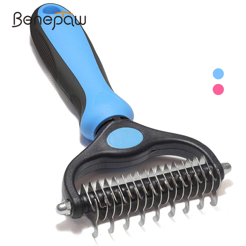 Benepaw Professional Dematting Comb For Dogs Cats Safe Undercoat Rake Brush Easy For Removing Mats Tangles Shedding Pet Grooming ► Photo 1/6
