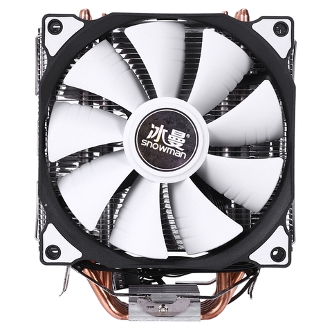 SNOWMAN 4PIN CPU cooler 6 heatpipe Double fans cooling 12cm fan LGA775 1151 115x 1366 support Intel AMD ► Photo 1/6