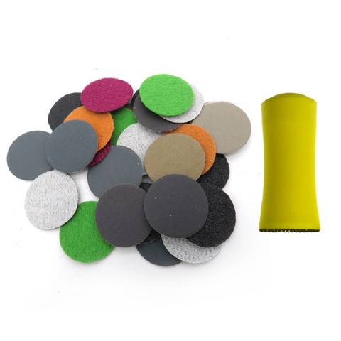 100PCS 1 Inch 25MM Hook and Loop Sanding Disc Sandpaper Assorted 60-10000 Grits for Wet or Dry  With 1 Pcs Hand Sanding Block ► Photo 1/6