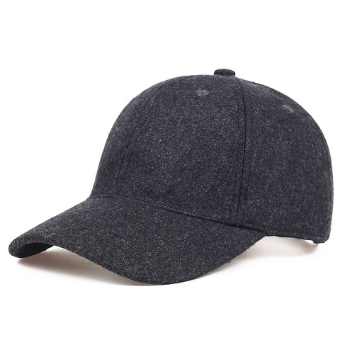 Man cotton hat cap Male Autumn and Winter Warm Wool Felt Snapback Hat Men Big Sizes Baseball Caps ► Photo 1/6