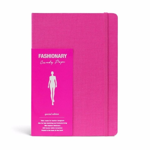 A5 Womens Sketchbook Cherry Notebook with 130 Pages Fashion Figure Templates and Fashion Dictionary Candy Color ► Photo 1/6