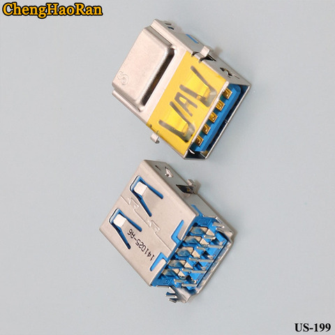 ChengHaoRan 2pcs/lot Laptop USB 3.0 interface socket Hole 9-pin connector female sinking type USB data charging port ► Photo 1/6