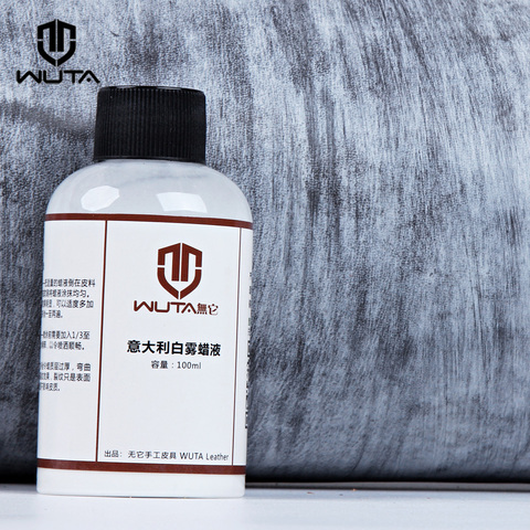 WUTA 100ml Italy Imported  Leather Water Based Fog Waxed Liquid DIY White Foggy Coating Wax Additive for Leather Finishing Agent ► Photo 1/6