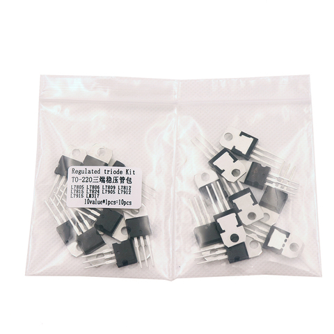 L7805 L7806 L7809 L7812 L7815 L7824 L7905 L7912 L7915 LM317T Transistor Assortment Kit 10value*1pcs 10PCS Voltage Regulator ► Photo 1/6