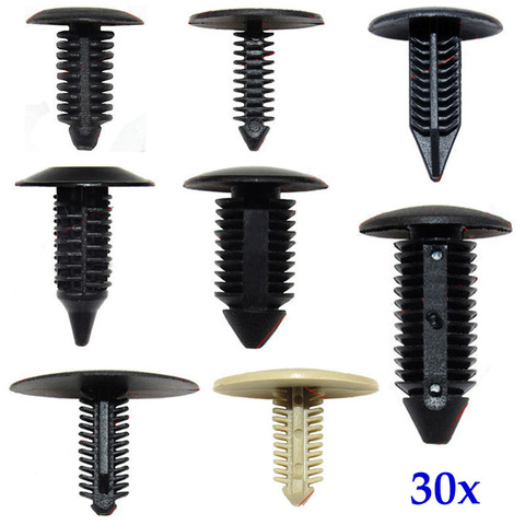 6mm 7mm 10mm Plastic Rivets Vehicle Universal Auto Fasteners Car Roof Liner Trunk Cover Molding Trim Acoustic Mat Retainer Clips ► Photo 1/6