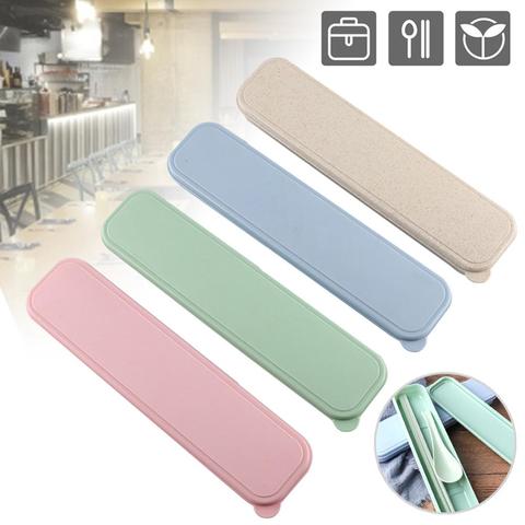 Tableware Box Portable Flip Cover Type Cutlery Case Kitchen Students Household Utensils Dinnerware Bag Dinner Set Dropshipping ► Photo 1/6