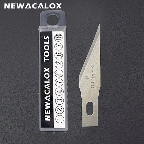 NEWACALOX 20PCS Stainless Steel Blades for Phone Films Tool Cutter Graver Crafts Hobby Knife DIY Scalpel Wood Carving PCB Repair ► Photo 1/6