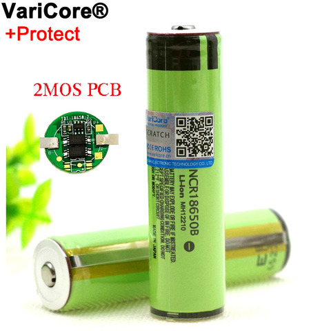 New Protected 18650 NCR18650B 3400mah Rechargeable battery  3.7V with PCB For Flashlight batteries ► Photo 1/6
