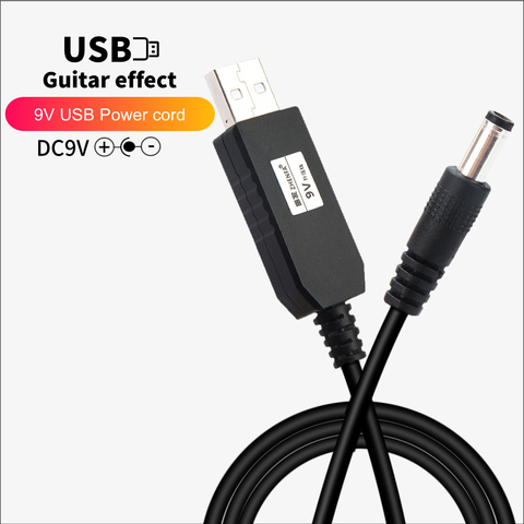 Zhenfa single block electric guitar effect pedal power adapter 9V 1A USB cable 5V to 9V power bank power supply internal negativ ► Photo 1/6