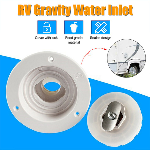 Latest RV Parts Filler Neck For Water Tanks Plastic Caravan RV Gravity Water Inlet Fill Inlet Trailer with 2 Keys RV Accessories ► Photo 1/6