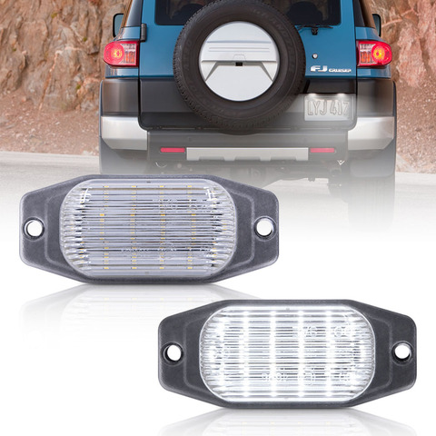 2pcs Led License Number Plate Light Lamp For Lexus LX450 1996-1998 For Toyota Land Cruiser FJ80 FJ Cruiser(XJ10, GSJ15) ► Photo 1/6