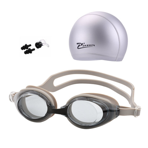 Swimming Cap Swim Goggles Professional Anti-fog Swim Pool Glasses Earplug Swimwear for Men Women Kids Adult Waterproof Eyewear ► Photo 1/1