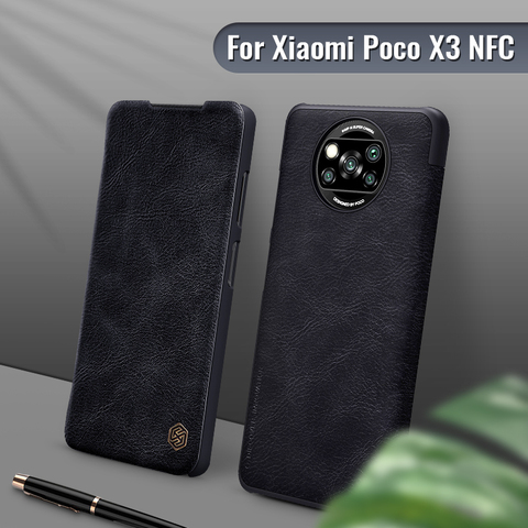 Poco X3 NFC case 6.67 NILLKIN Vintage Flip Cover wallet PU leather PC back cover for Xiaomi Poco X3 NFC Global Version Pocophone ► Photo 1/6