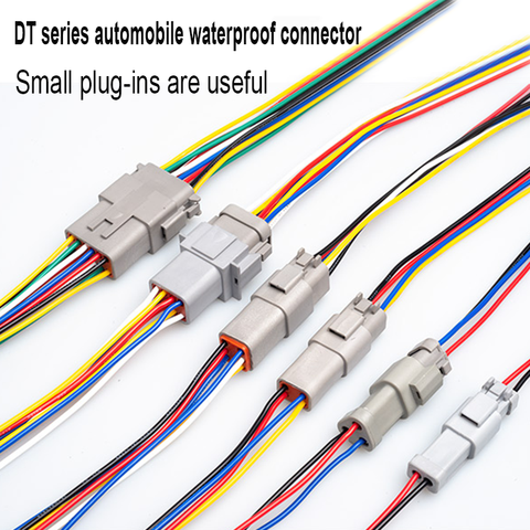 1Set DT Series Automobile Waterproof Connector DT04-2P DT06-6S Male Female Automotive Electrical Wire Plug Boot Amphenol Gray ► Photo 1/6