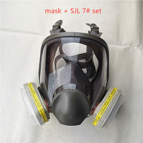 6800 Gas Mask add SJL 7# Cartridge  7pcs suit Full Face Facepiece Respirator For Painting Spraying same 3M 6800  ► Photo 1/6