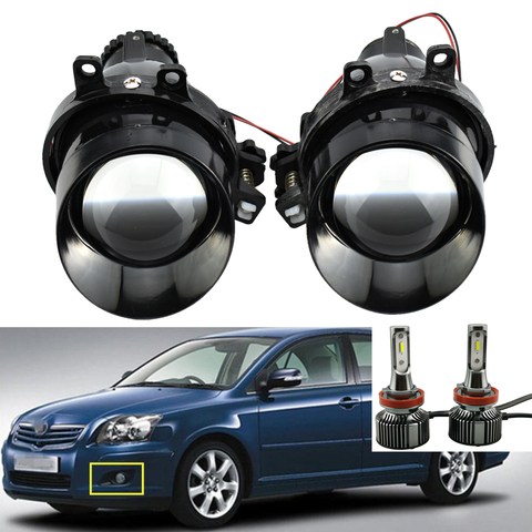 2PCS Fog Lights Bixenon Lens H11 LED Projector Car Accessories Retrofit For T OYOTA Avensis hatchback T25 2003-2008 ► Photo 1/6