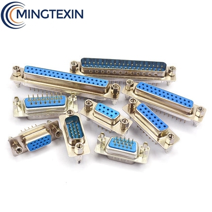 DB9 DB15 DB25 DB37/9/15/25/37 Pin Straight 180 Degree Male Female Plug D-sub PCB Mounting Connector DP9 DP15 DP25 DP37 ► Photo 1/5