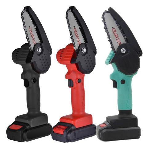 Mini Electric Chainsaw Cordless Handheld Pruning Saw With Led Light Portable Battery Wood Cutter Home Garden Logging Power Tool ► Photo 1/6