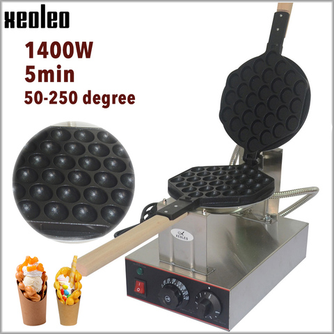 XEOLEO Bubble waffle maker Hongkong QQ Eggettes maker Puff Waffle maker 110V/220V Egg Bubble Muffin Machine Egg puff machine ► Photo 1/6