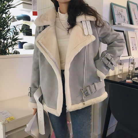 Women Winter Fashion Faux Fur Loose Cotton Warm Thick Coat Female Suede Short Faux Leather Jacket Casual Warm Outwears ► Photo 1/6