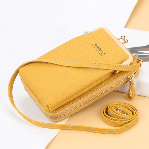 2022 Women PU leather Messenger Bags Mini Female Bags Phone Pocket Top Quality Women Bags Fashion Small Bags For Girl ► Photo 1/6