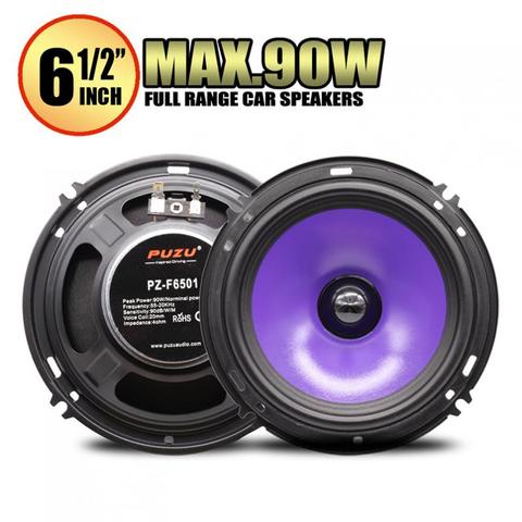 2pcs 6.5 Inch 90W Full Range Frequency Car Audio Speaker Heavy Mid-bass Ultra-thin Modified Speaker Non-destructive Installation ► Photo 1/4