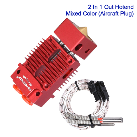 BIGTREETECH 2 In 1 Out Hotend Mixed Color 1.75MM Filament 3D Printer Parts J-head Bowden Extruder 12V 24V Heater For MK8 Titan ► Photo 1/6