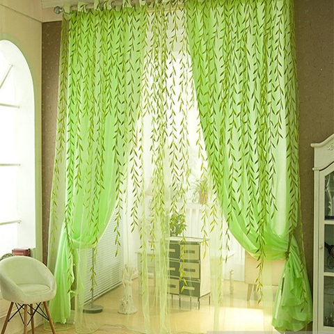 2PCs/Pair Voile Solid Sheer Gordijnen Window Curtains For Living Room Bedroom Window Screening Panel Tulle Curtains Rideaux ► Photo 1/6