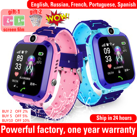 Q12 S9 Waterproof Kids Smart Watch SOS Antil-lost Smartwatch Baby 2G SIM Card Clock Call Location Tracker Smartwatch PK Q50 Q90 ► Photo 1/6