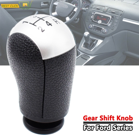 5 Speed Gear Shift Knob Stick Shifter Lever Pen Black For Ford Focus Mustang Mondeo MK3 S-MAX C-MAX Galaxy Fiesta MK6 Transit ► Photo 1/6